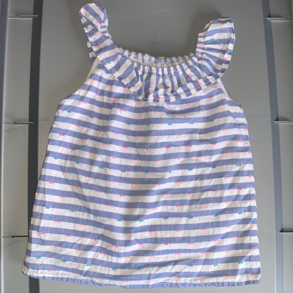 Healthtex, 3T, blue and white stripe top.